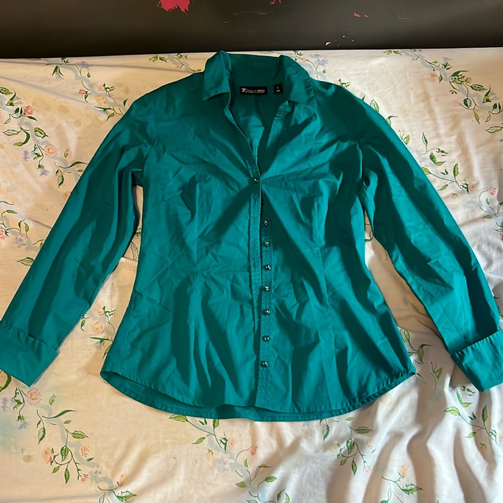 Teal Button Up